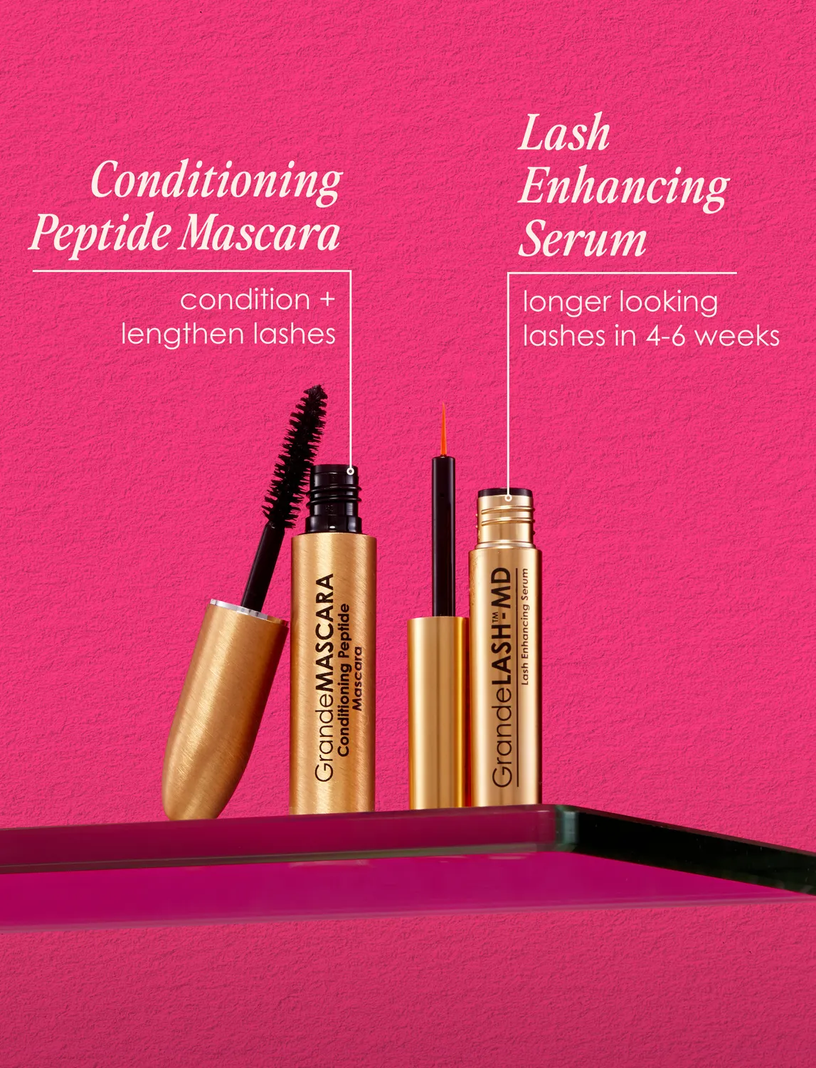 GRANDE Cosmetics 2-Step Lash System Wimpernset Serum Mascara