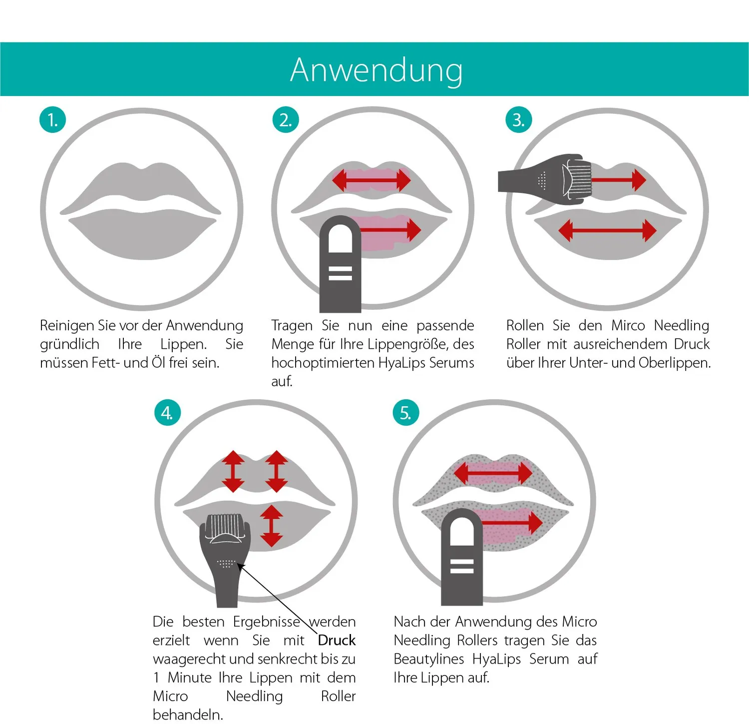 Beautylines HyaLips Boost System Lippenbooster Hyaluron Roller