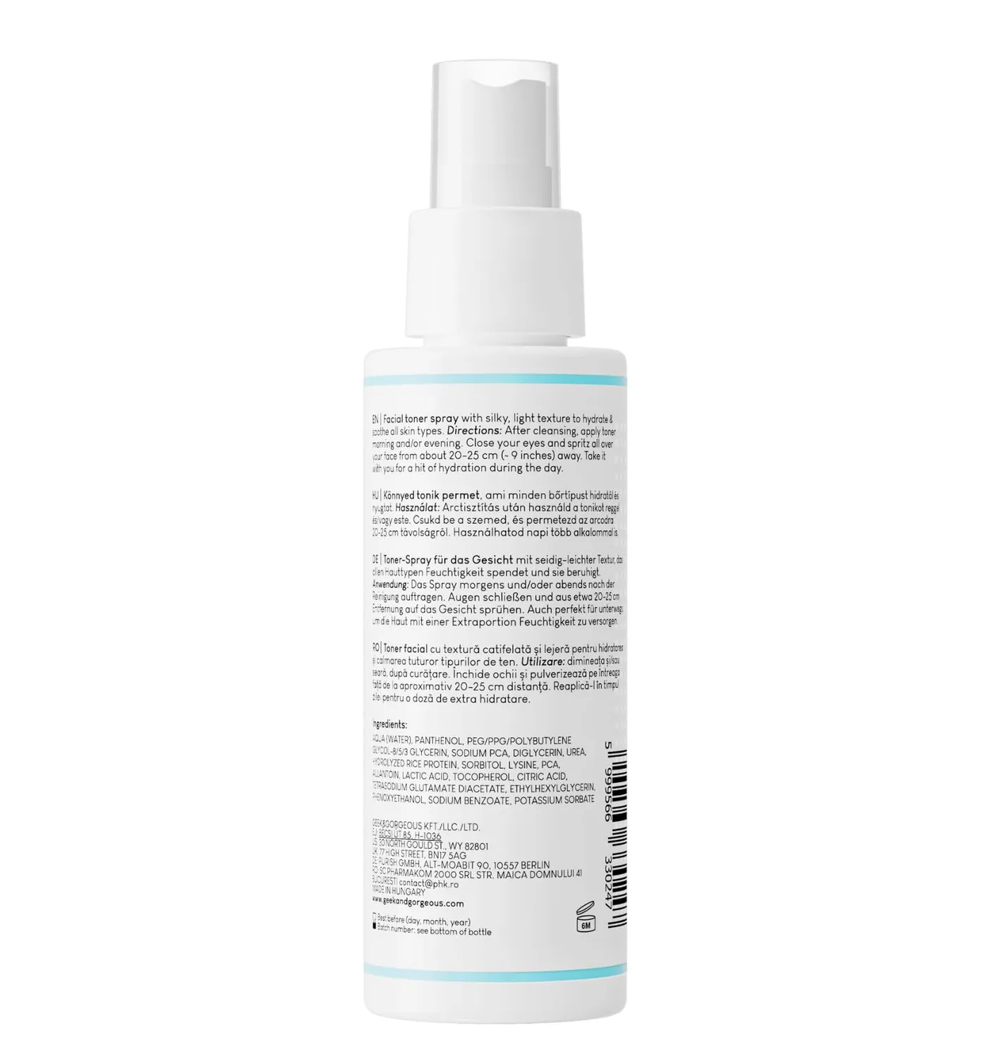 Geek & Gorgeous Liquid Hydration Spray 110ml Panthenol