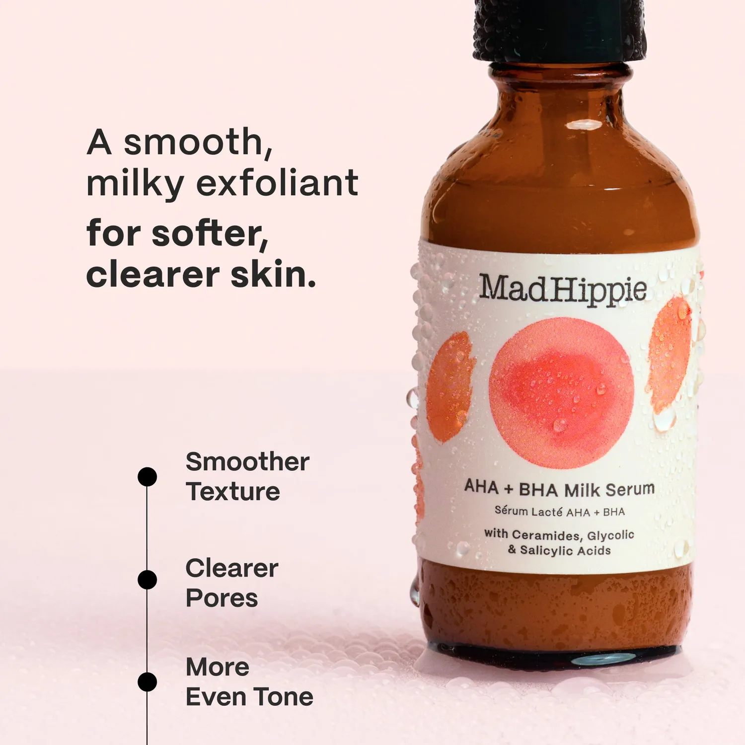 Mad Hippie AHA + BHA Milk Serum Gesichtsserum Peeling Nacht