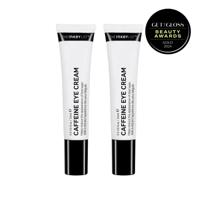 The INKEY List Caffeine Eye Cream Augencreme Duo 2x15ml Koffein