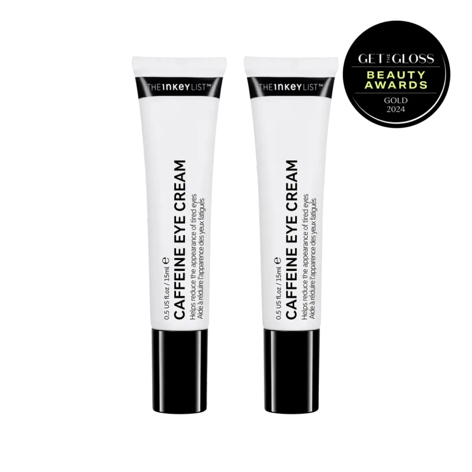 The INKEY List Caffeine Eye Cream Augencreme Duo 2x15ml Koffein