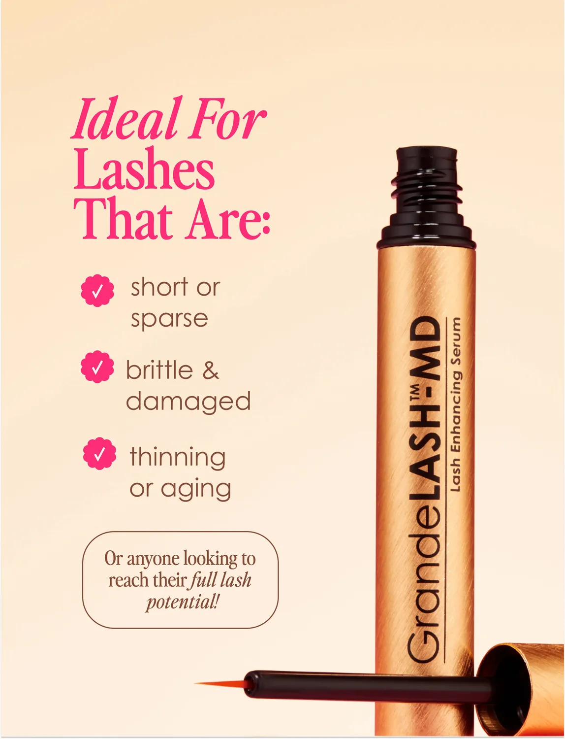 GRANDE Cosmetics GrandeLASH-MD Wimpernserum Mascara Set