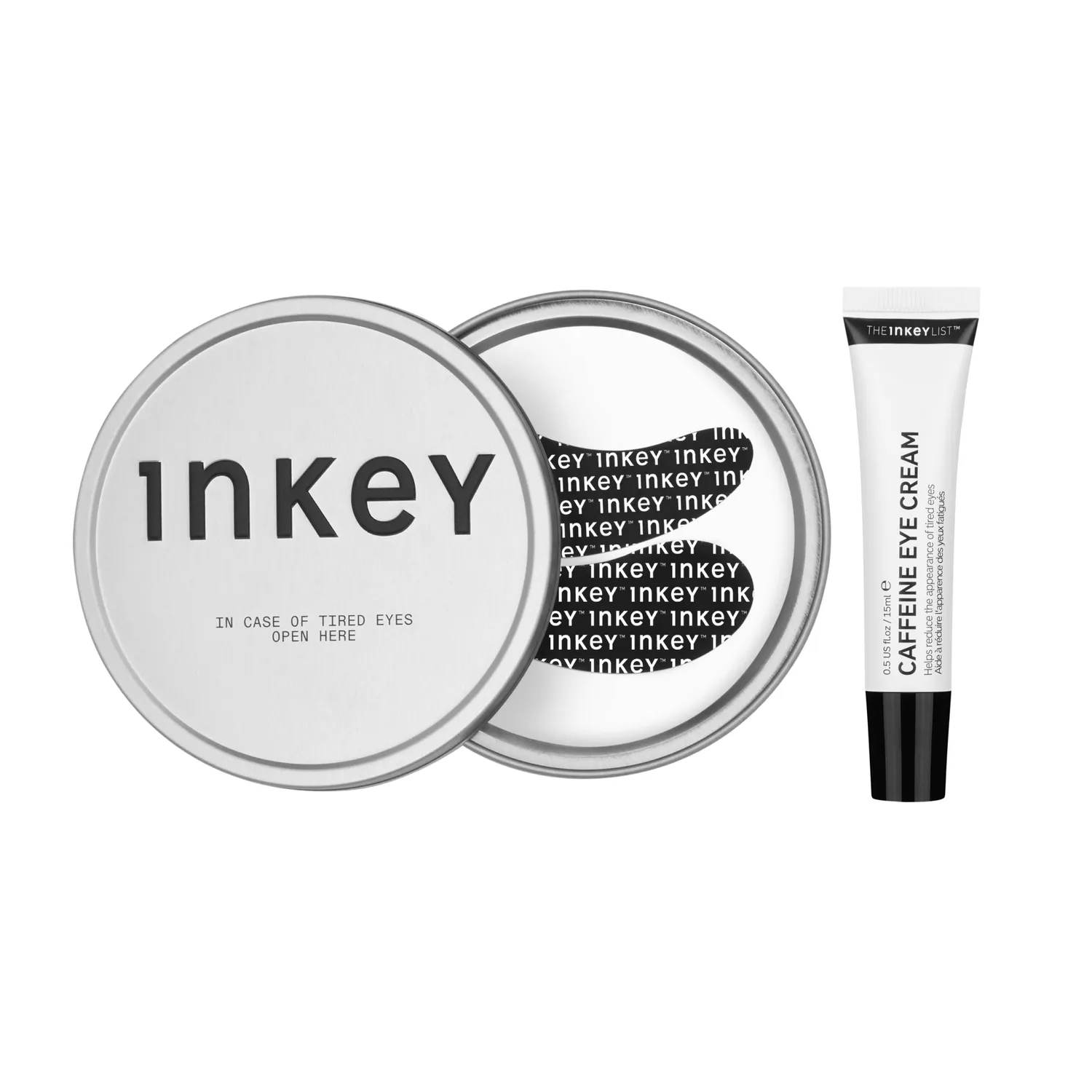The INKEY List Reusable Eye Patches Caffeine Eye Cream Duo Augen-Set