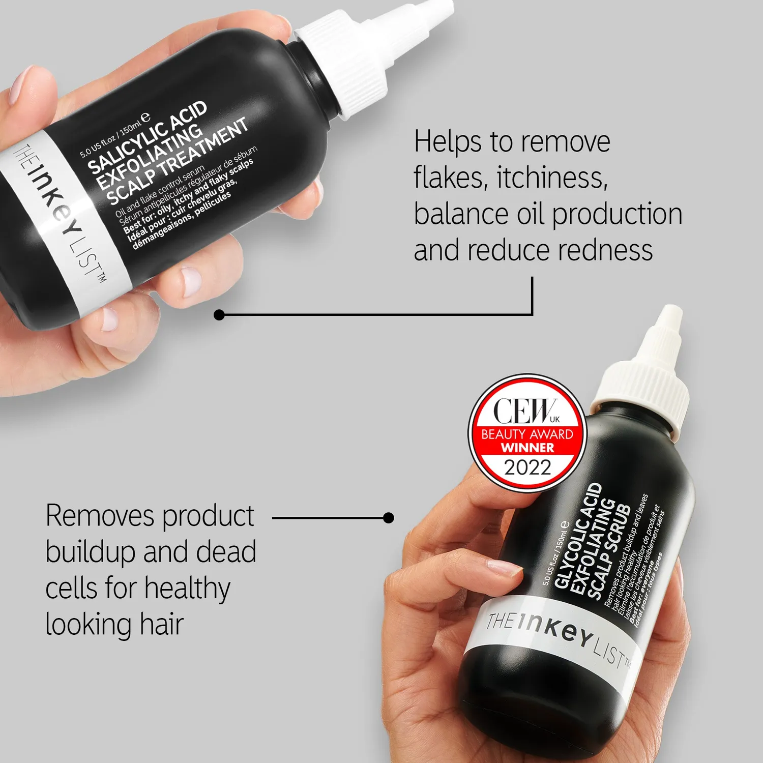 The INKEY List Scalp Duo Haarset 2x150 ml fettige Kopfhaut