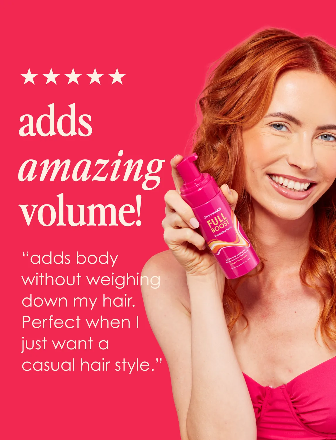Grande Cosmetics GrandeHAIR Haarschaum Travel Size Volumen