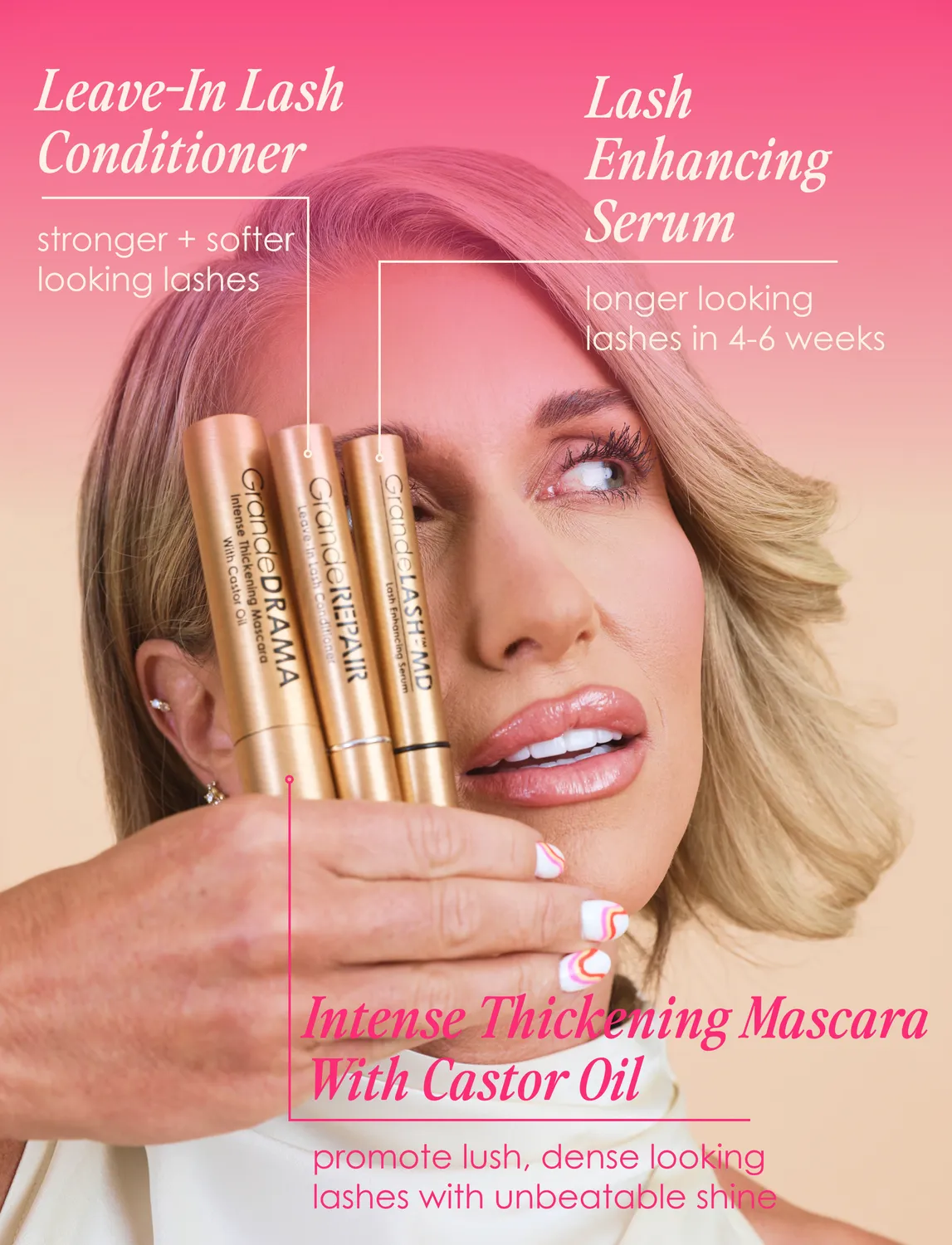 Grande Cosmetics Kalee Rogers Wimpern Set 3-teilig