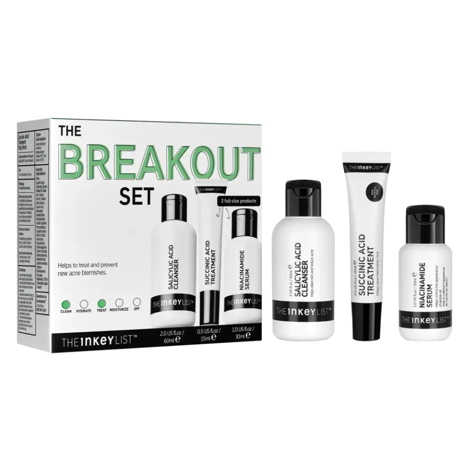 The INKEY List Breakout Pflegeset 3-teilig unreine Haut