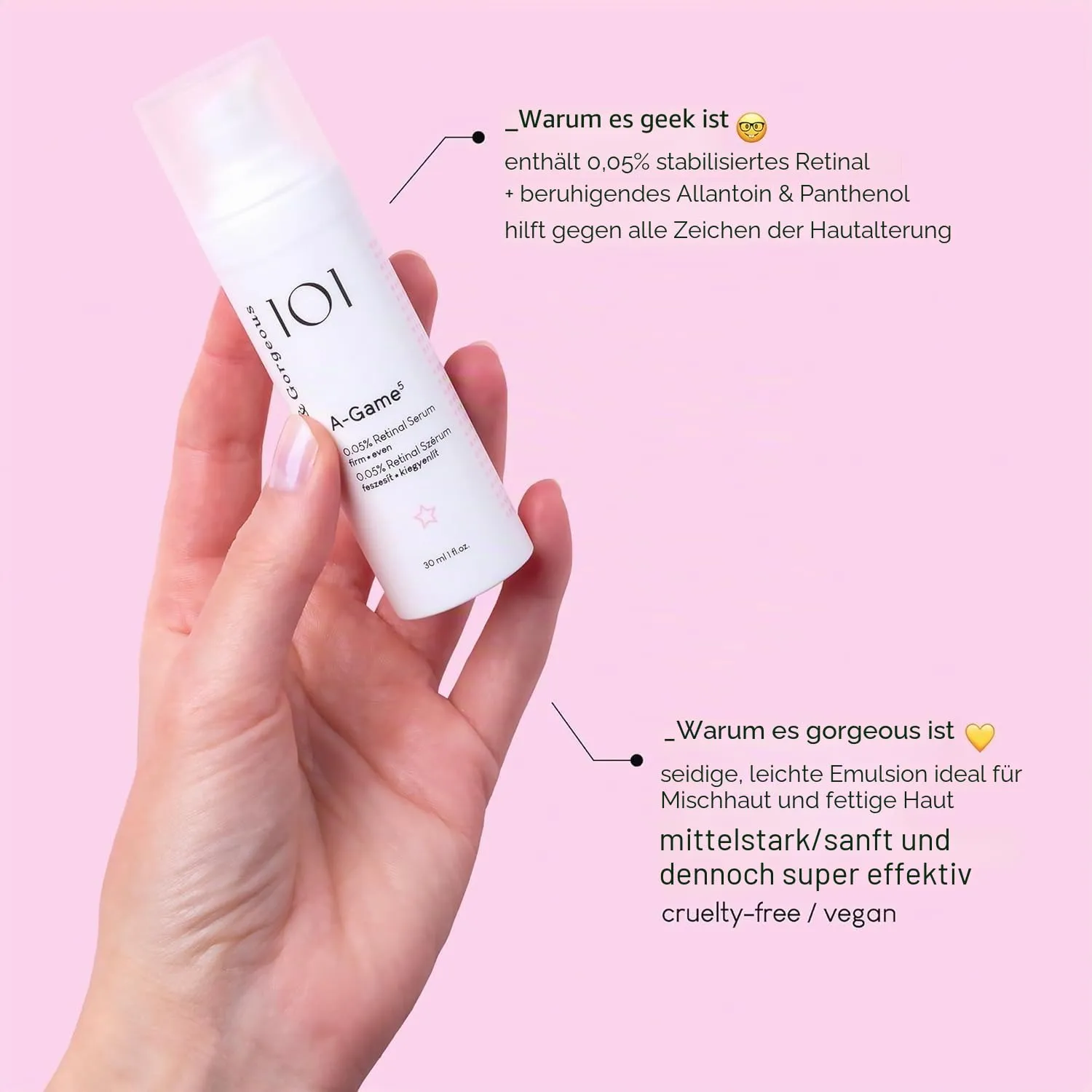 Geek & Gorgeous A-Game 5 Retinal Serum 30 ml für empfindliche Haut