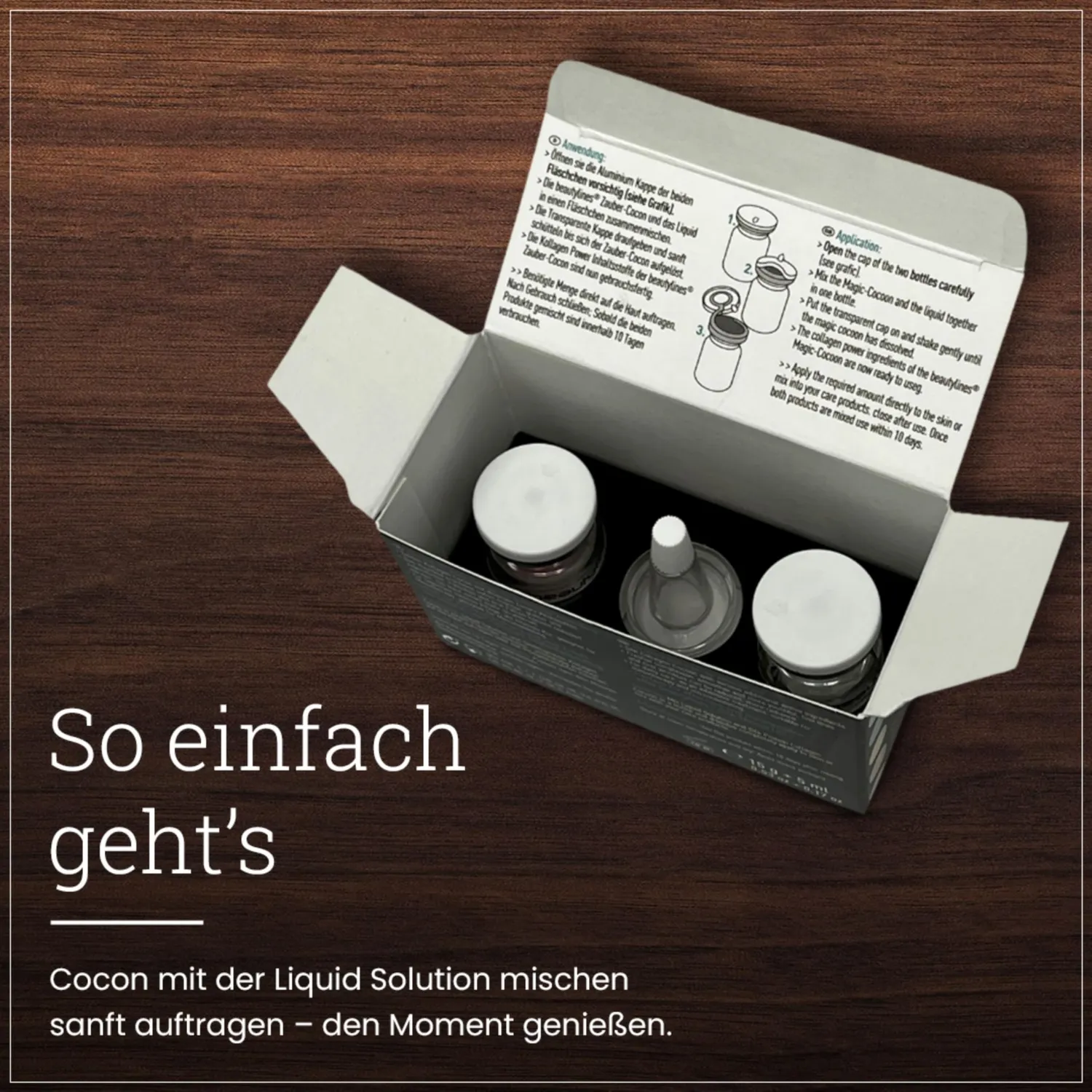 Beautylines Zauber Cocon Serum blau mit Hyaluron und Seide