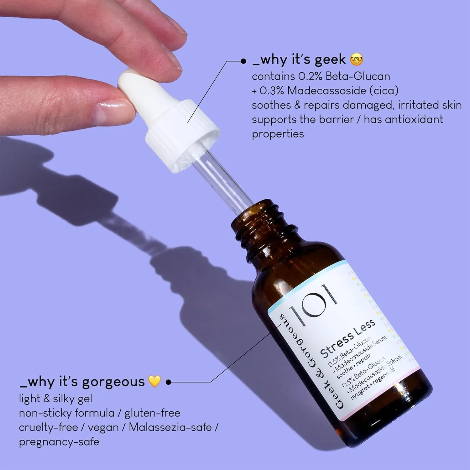Geek & Gorgeous STRESS LESS Serum 30ml Beta-Glucan