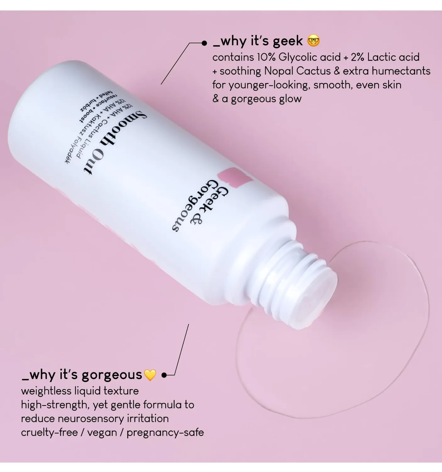 Geek & Gorgeous Smooth Out 12% AHA Peeling 30ml Glykolsäure
