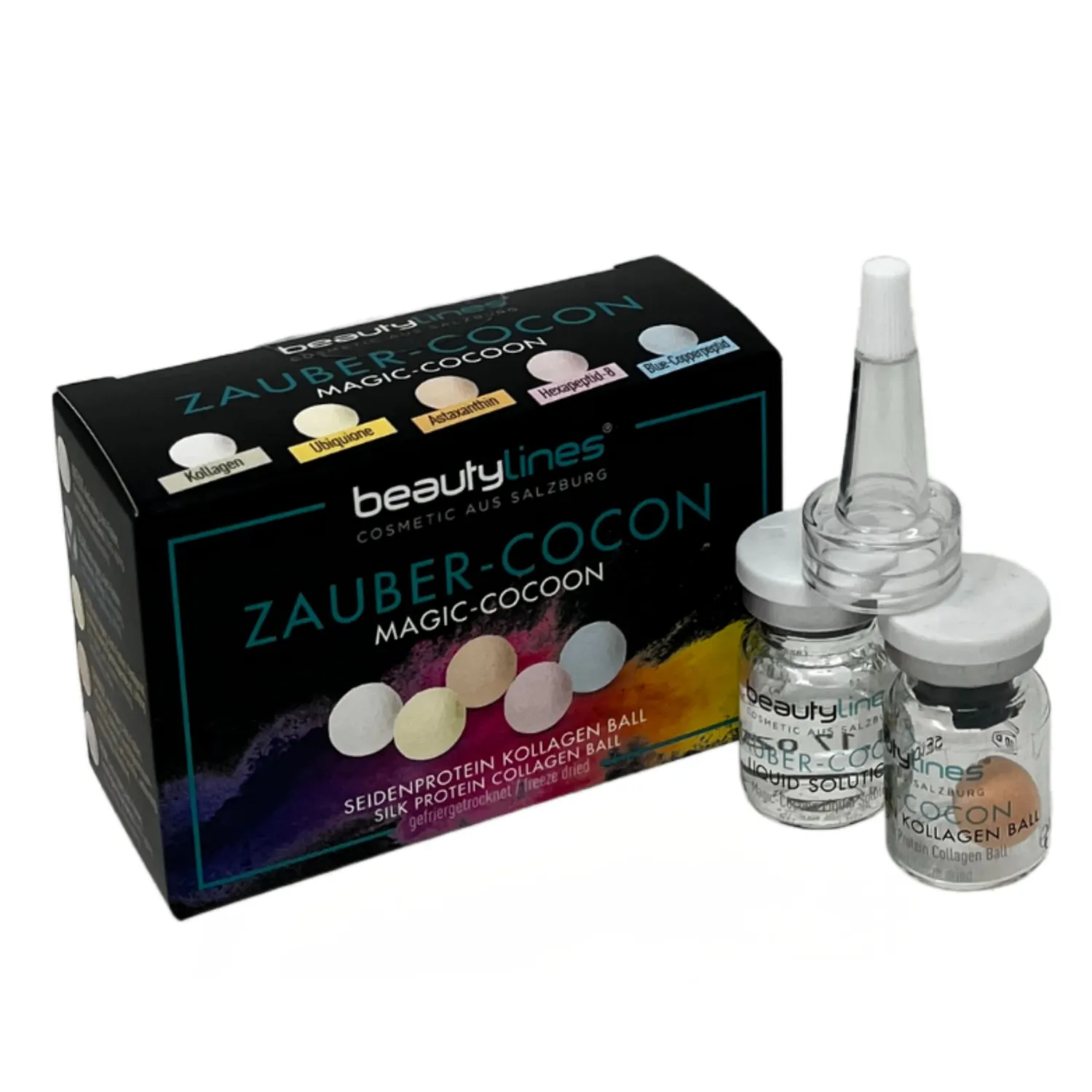 Beautylines Zauber Cocon Serum blau mit Hyaluron und Seide