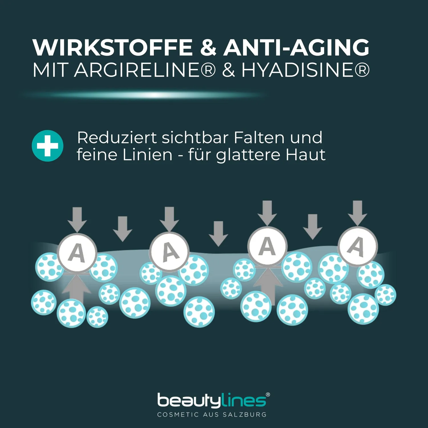 Beautylines Hyaluron Power Booster Serum 50 ml mit Argireline für trockene Haut