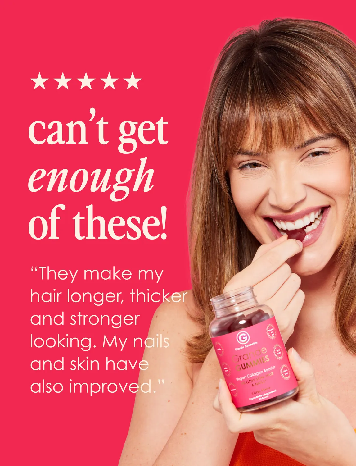 GRANDE Cosmetics GrandeGUMMIES Collagen Gummies Biotin Zitrus