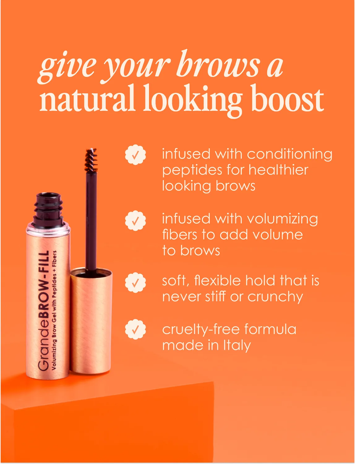 GRANDE Cosmetics GrandeBROW-FILL Augenbrauengel Volumenfasern halt