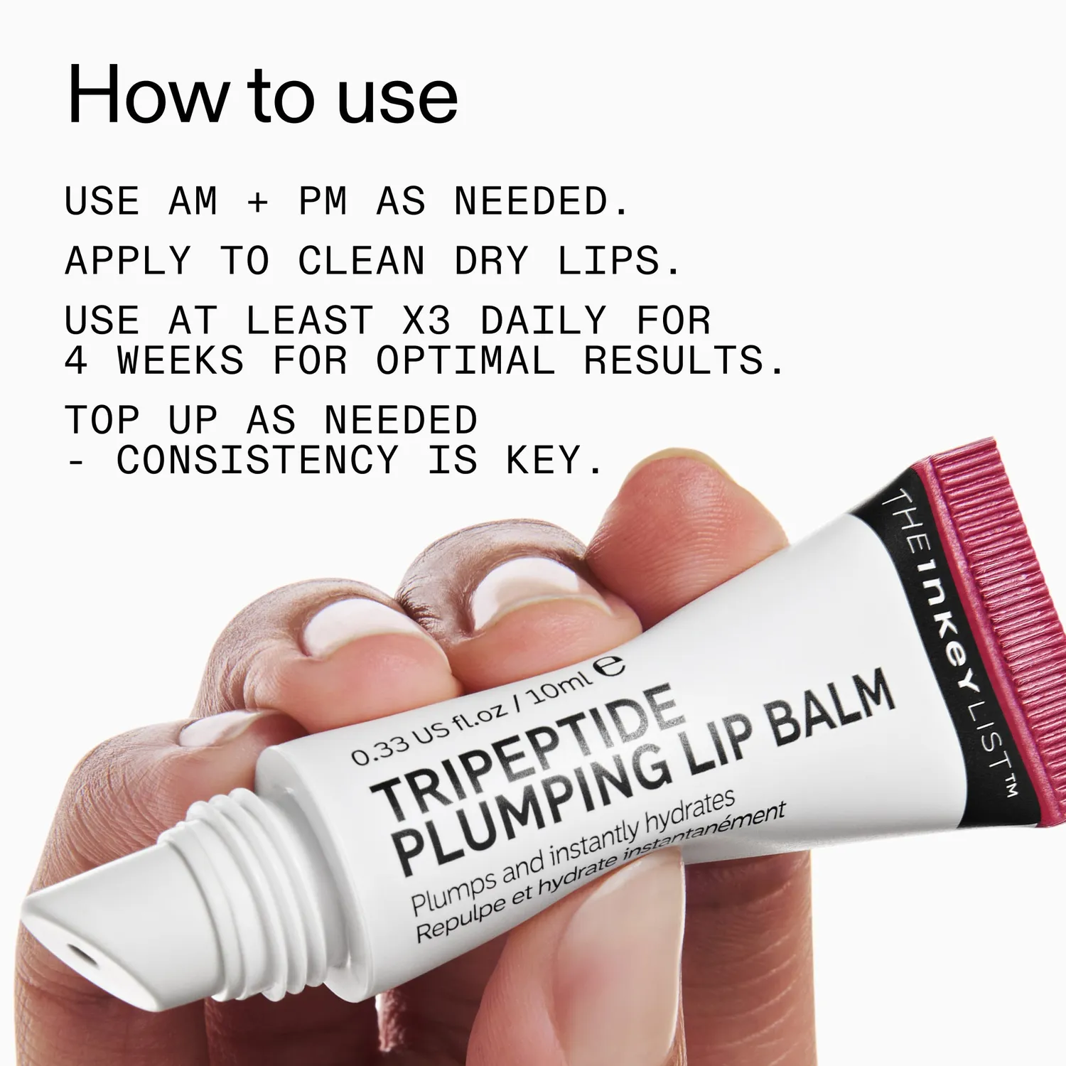 The INKEY List Tripeptide Lip Balm Berry 10ml getönt