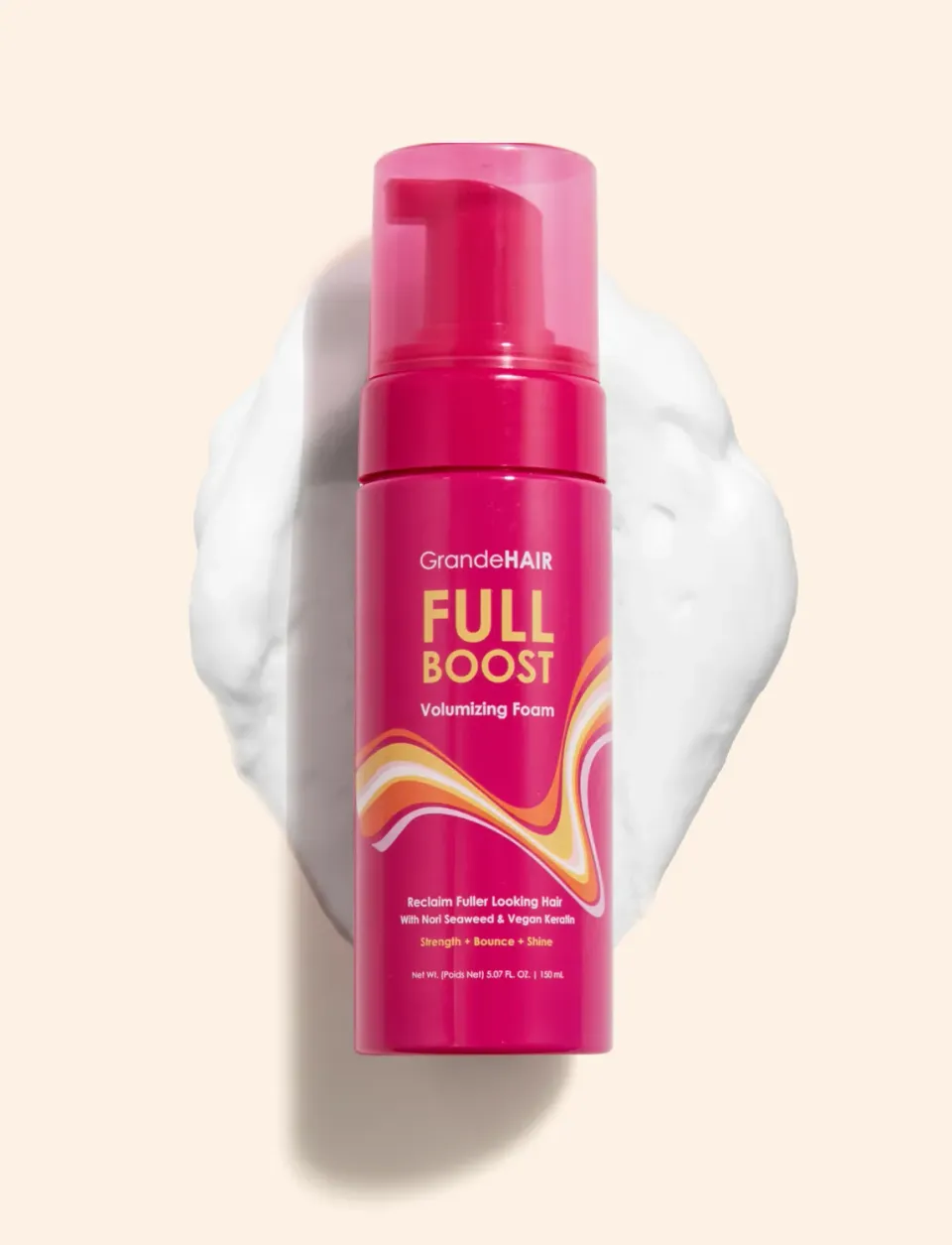 GRANDE Cosmetics GrandeHAIR Stylingschaum Volumen Reisprotein