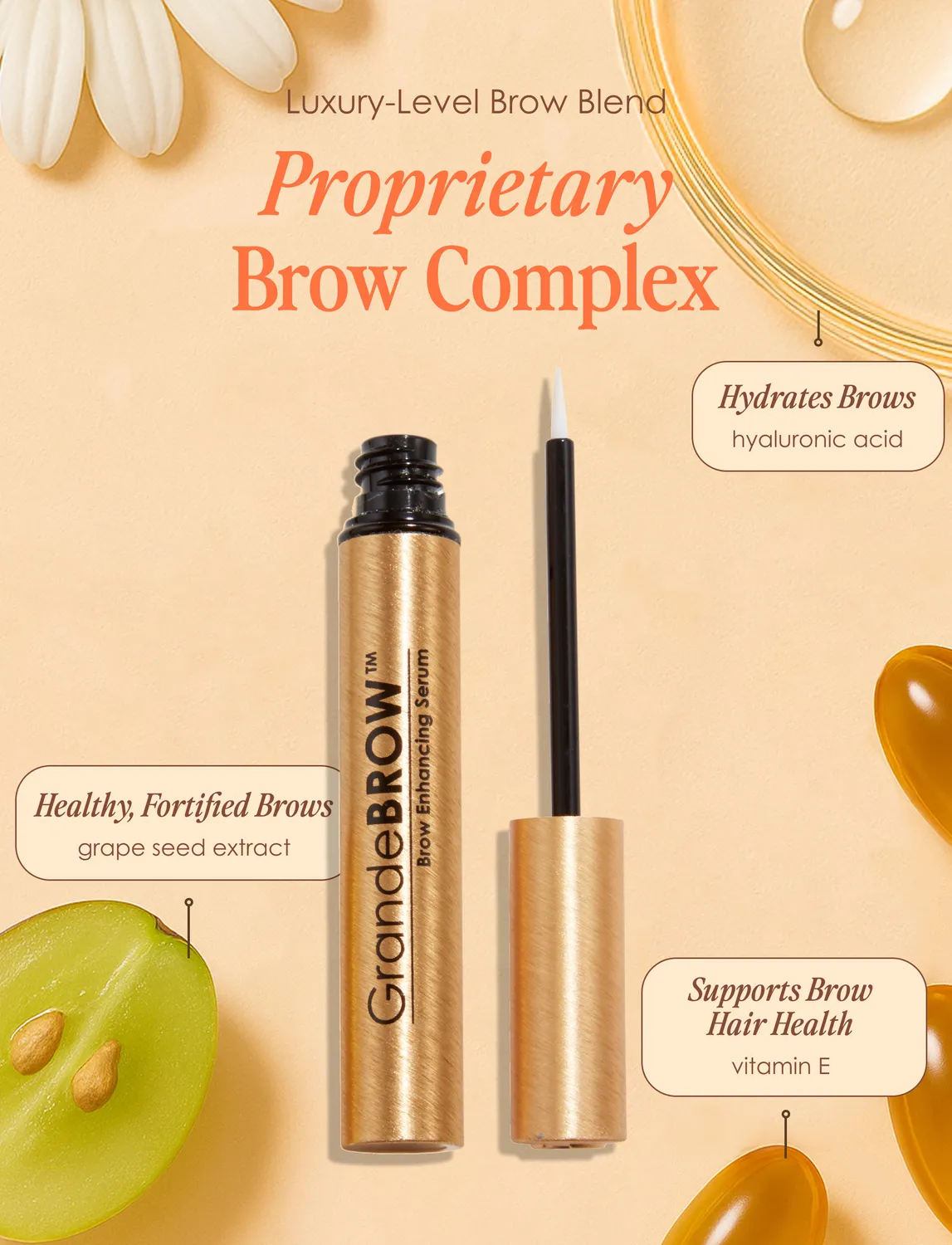 Grande Cosmetics GrandeBROW Augenbrauenserum Mini für volle Brauen