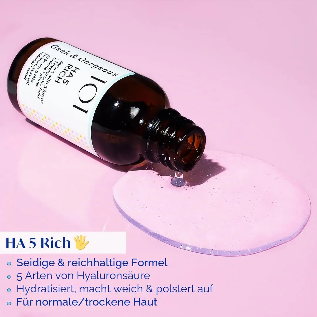Geek & Gorgeous HA 5 Rich Hyaluron Serum 30ml trocken