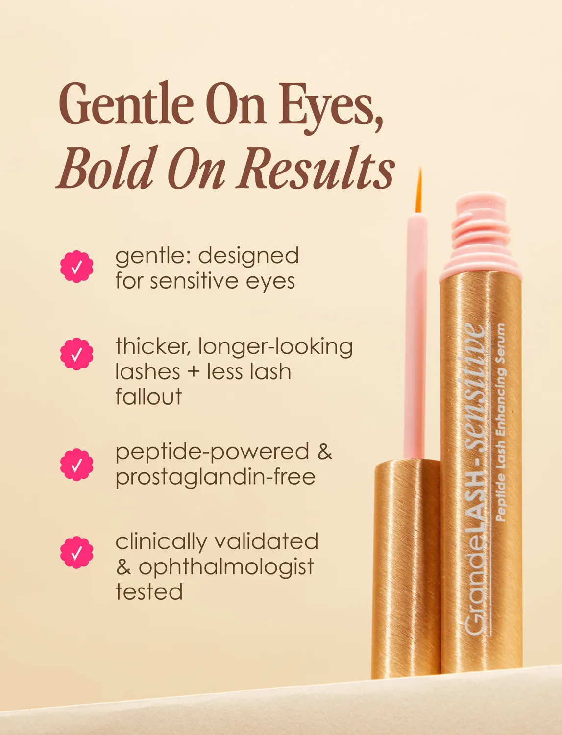 Grande Cosmetics GrandeLASH-Sensitive Wimpernserum Travel Size sanft
