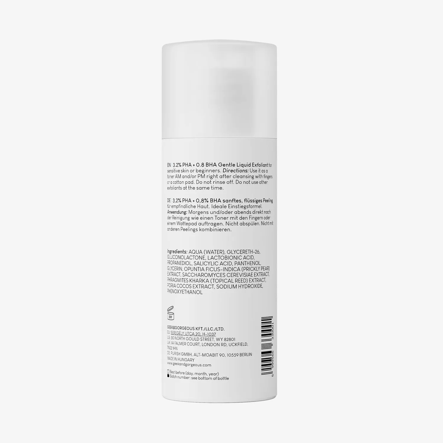Geek & Gorgeous Calm Down 4% PHA + BHA Peeling 100 ml