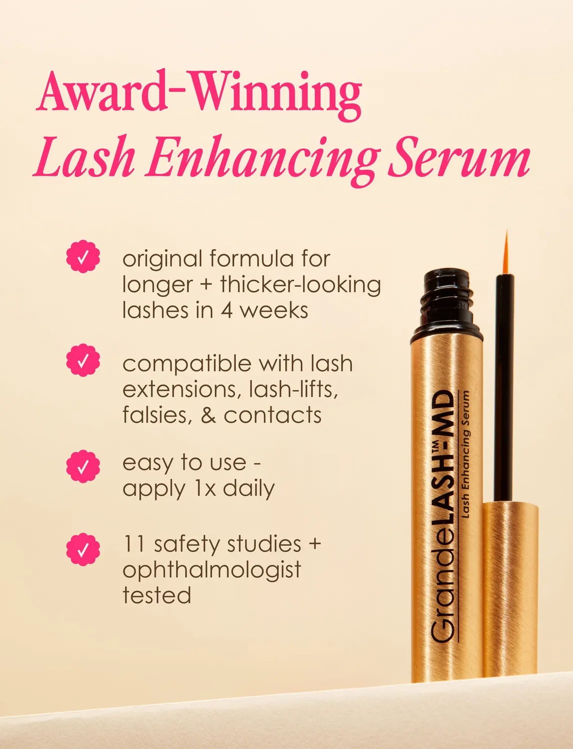 Grande Cosmetics GrandeLASH-MD Wimpernserum 1 ml 6 Wochen