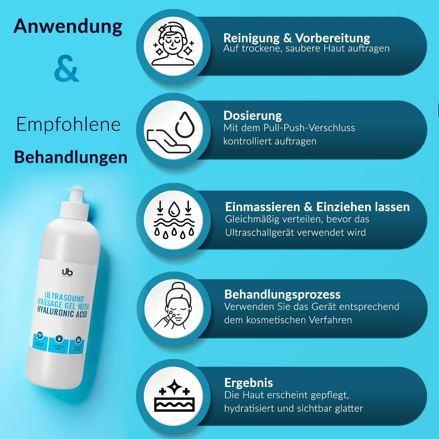 UB Hyaluron Ultraschallgel 500ml Gesicht & Körper