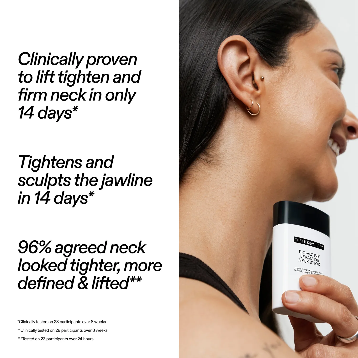 The INKEY List Bio-Active Ceramide Neck Stick 20g feste Pflege