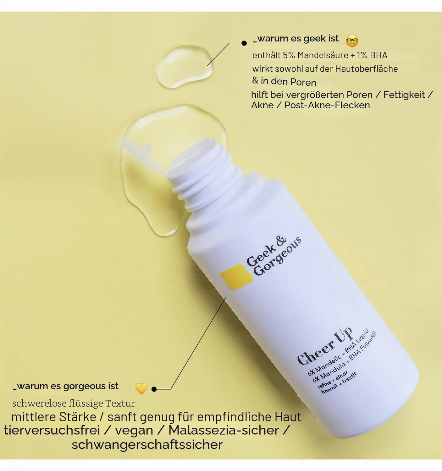 Geek & Gorgeous Cheer Up Peeling Mandelsäure BHA 30ml