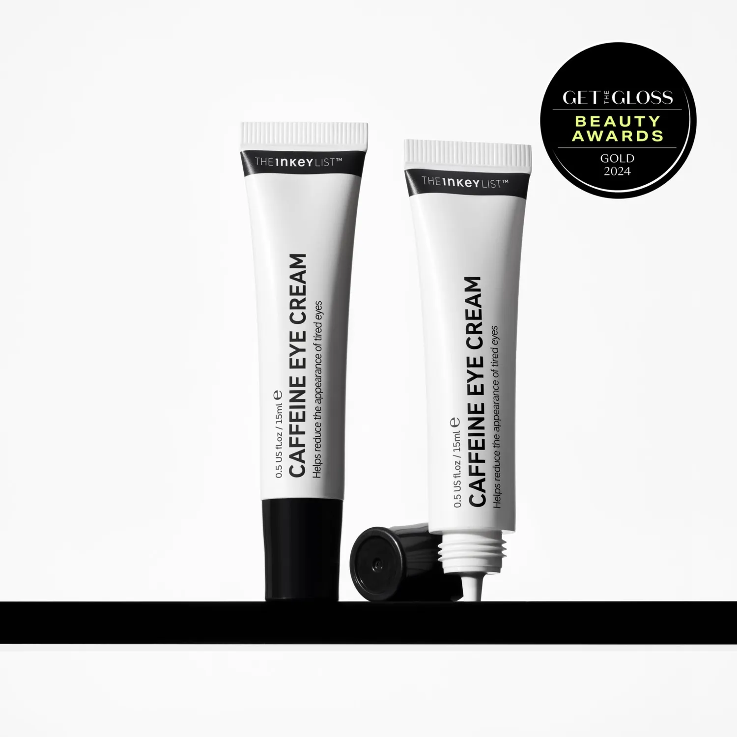 The INKEY List Caffeine Eye Cream Augencreme Duo 2x15ml Koffein