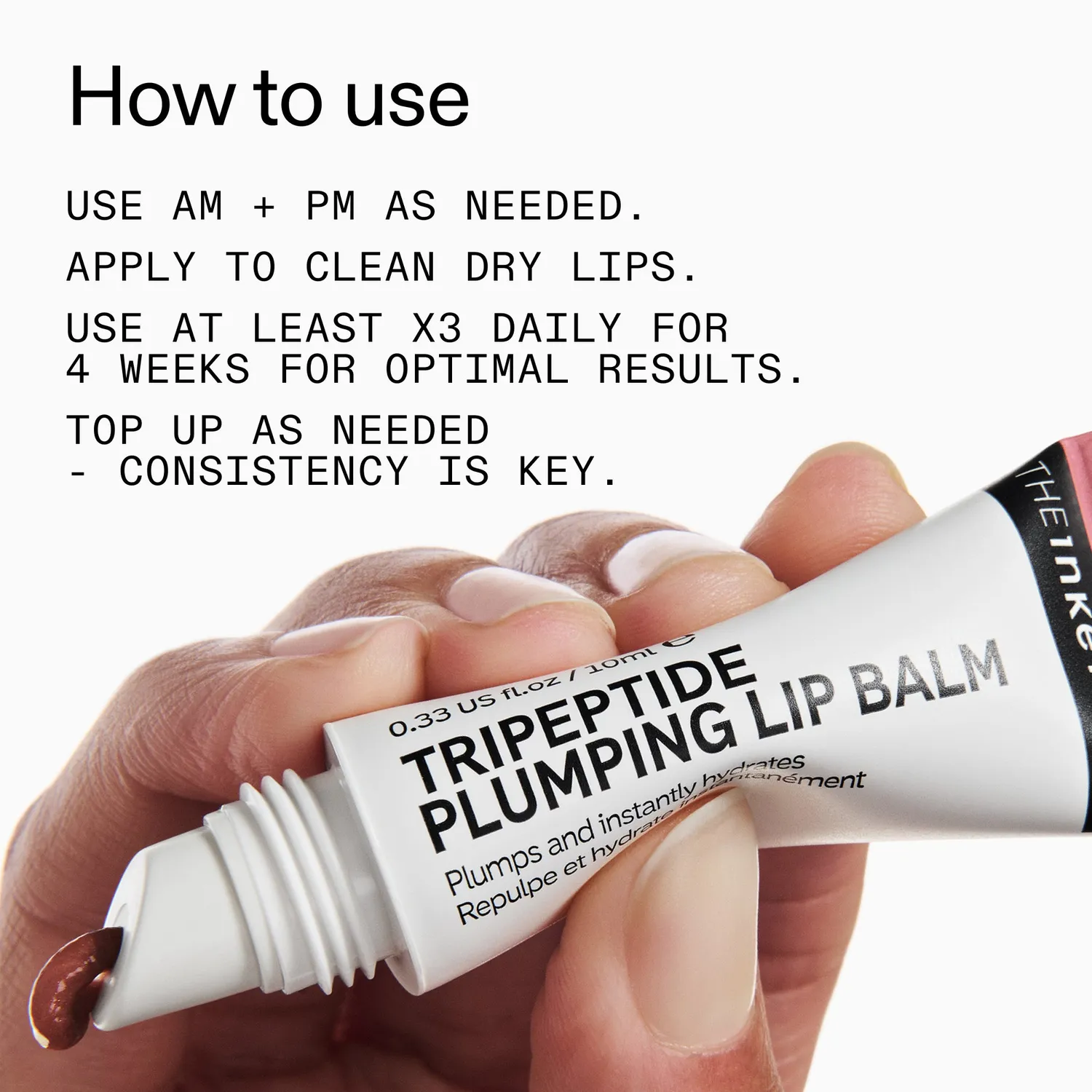 The INKEY List Tripeptide Lip Balm Mocha Brown 10ml