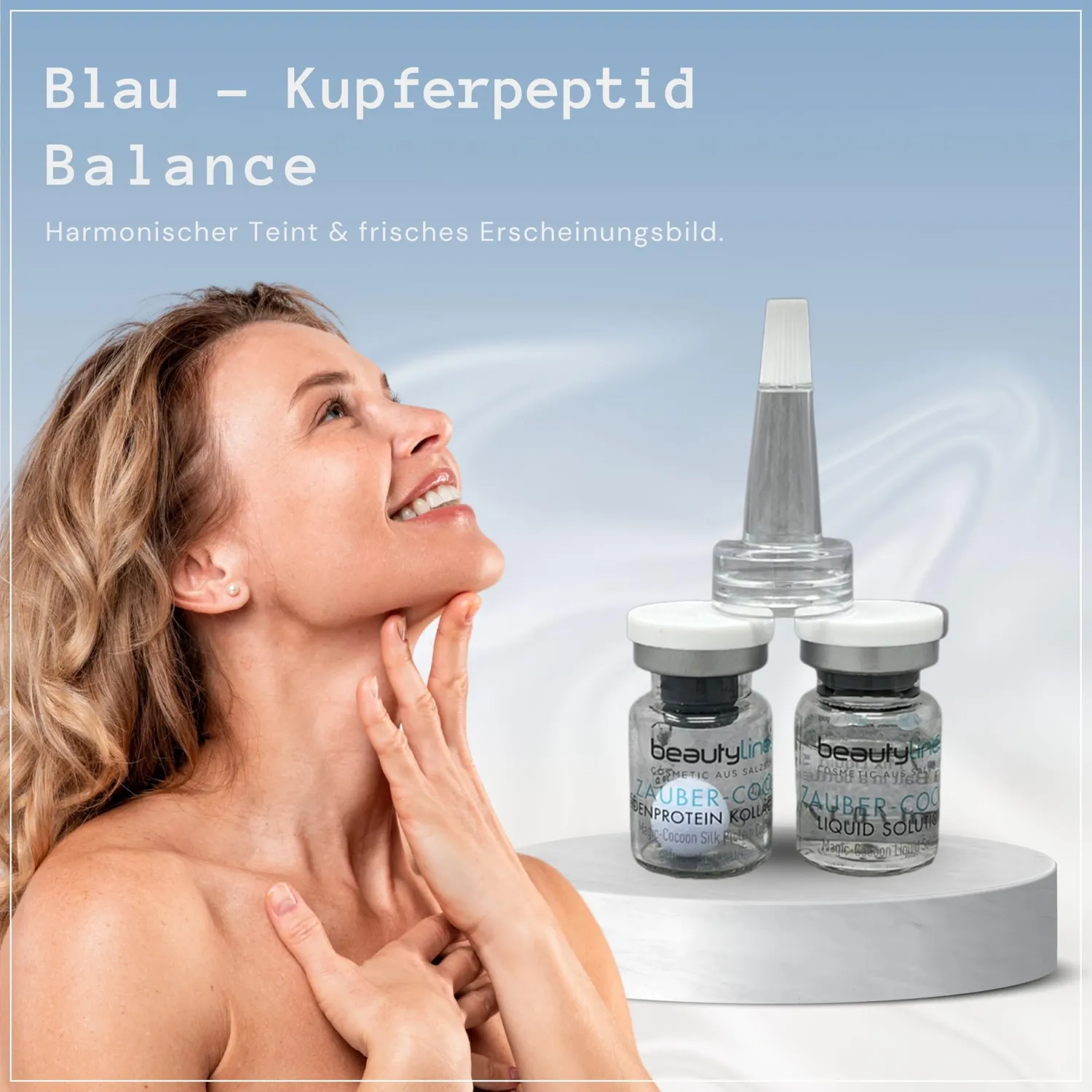 Beautylines Zauber Cocon Serum blau mit Hyaluron und Seide