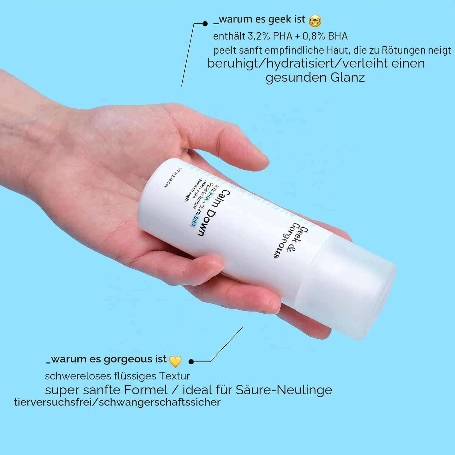 Geek & Gorgeous Calm Down 4% PHA + BHA Peeling 100 ml