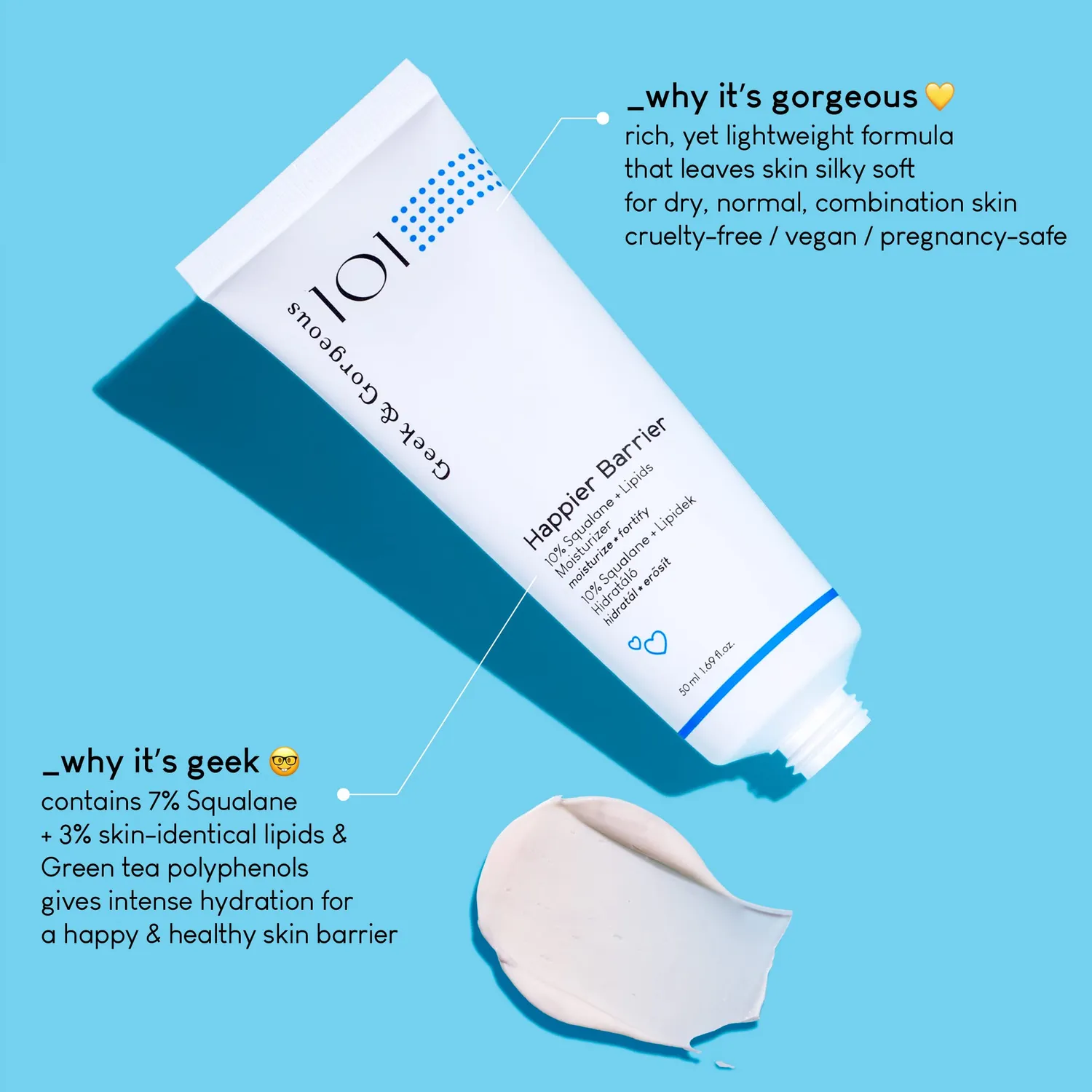 Geek & Gorgeous Happier Barrier Creme 50ml trockene Haut