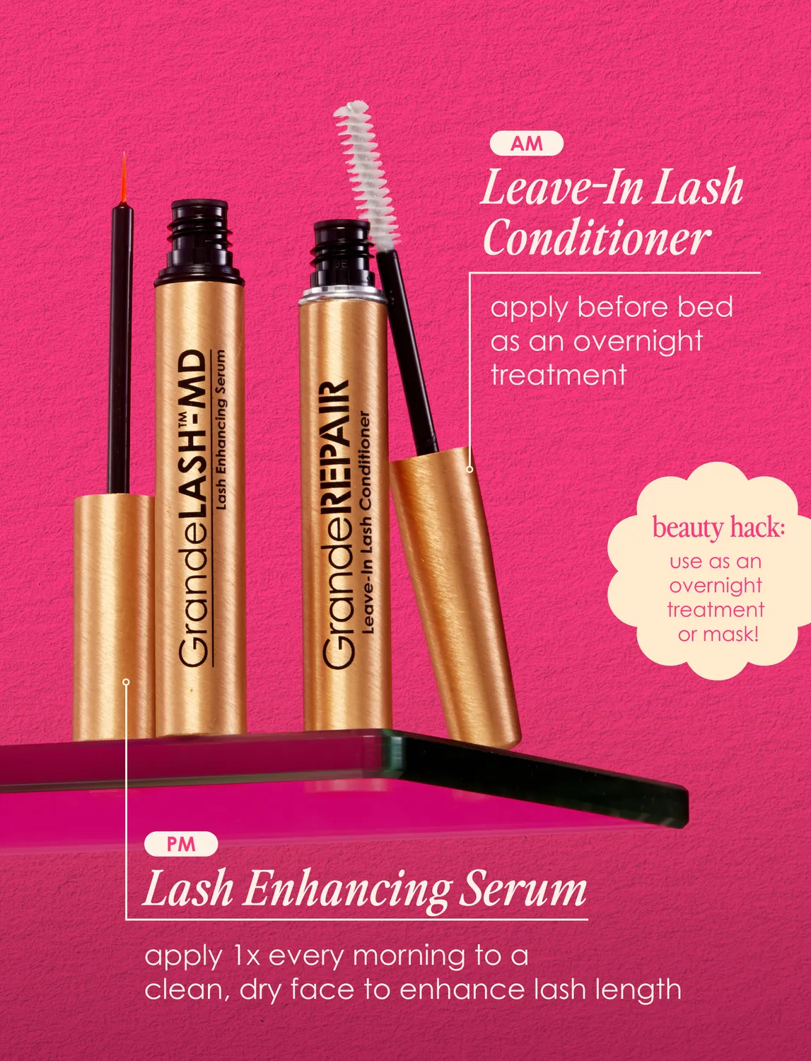 Grande Cosmetics GrandeLASH-MD Wimpernserum + Repair Set