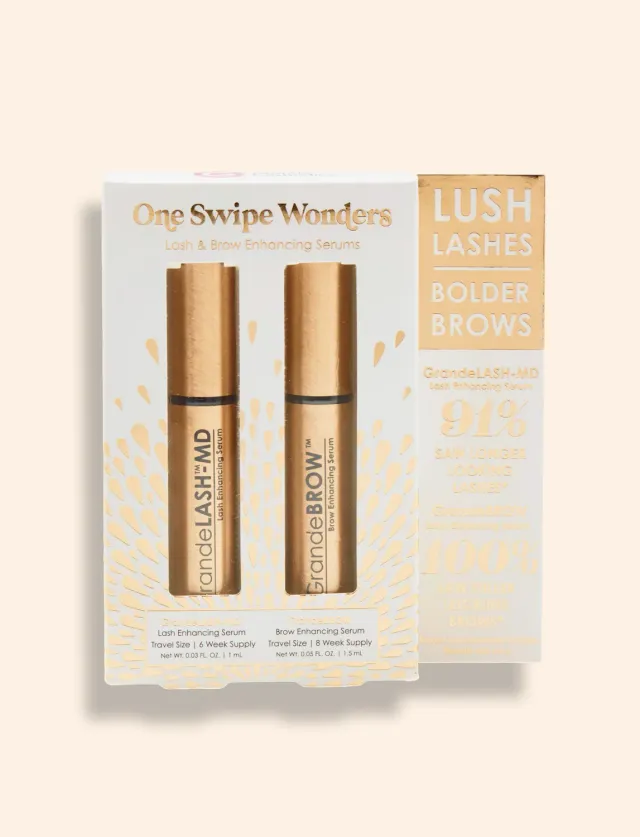 GRANDE Cosmetics One Swipe Wonders Wimpern- und Brauenserum-Set für längere Wimpern