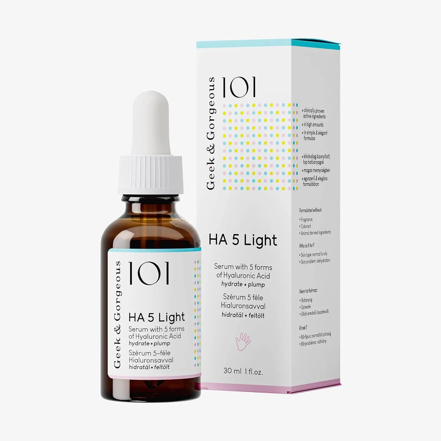 Geek & Gorgeous HA 5 Light Hyaluron Serum 30ml Mischhaut leicht