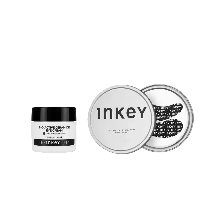 The INKEY List Bio-Active Ceramide Augencreme Duo mit Pads