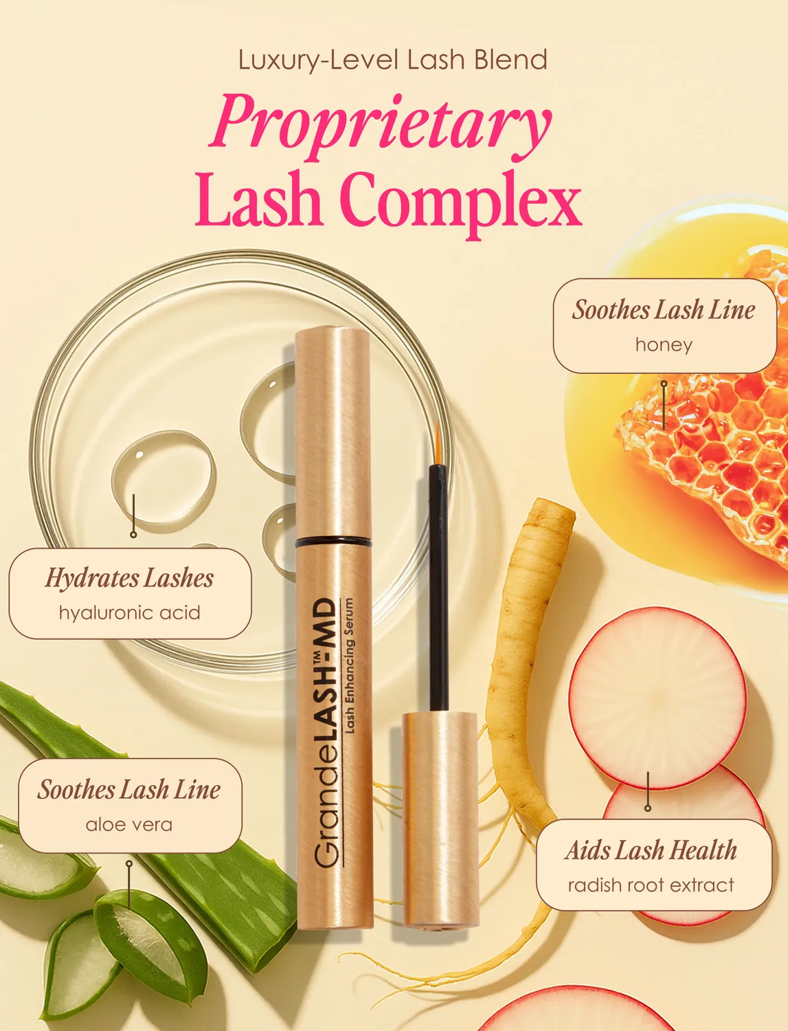 GRANDE Cosmetics GrandeLASH-MD Wimpernserum Mascara Set