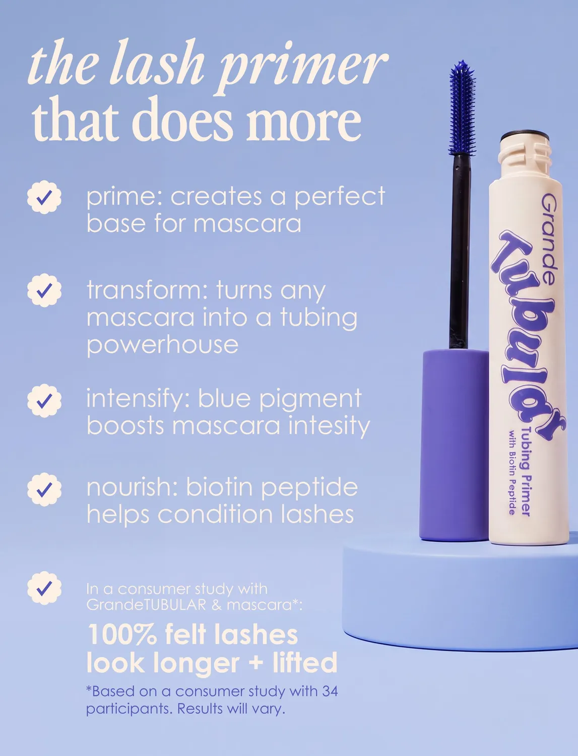Grande Cosmetics GrandeTUBULAR Wimpernprimer mit Peptiden