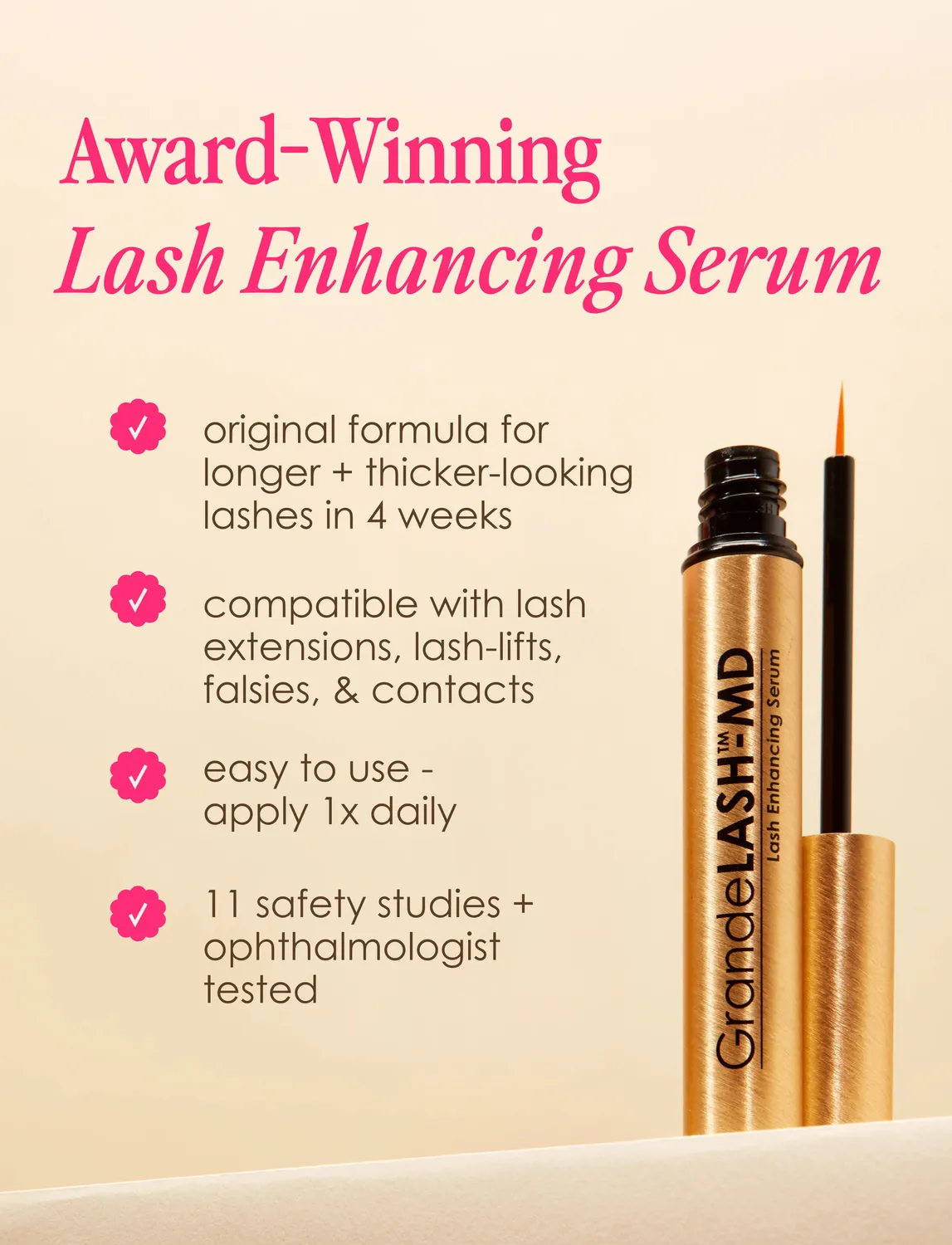 GRANDE Cosmetics GrandeLASH-MD Wimpernserum Mascara Set