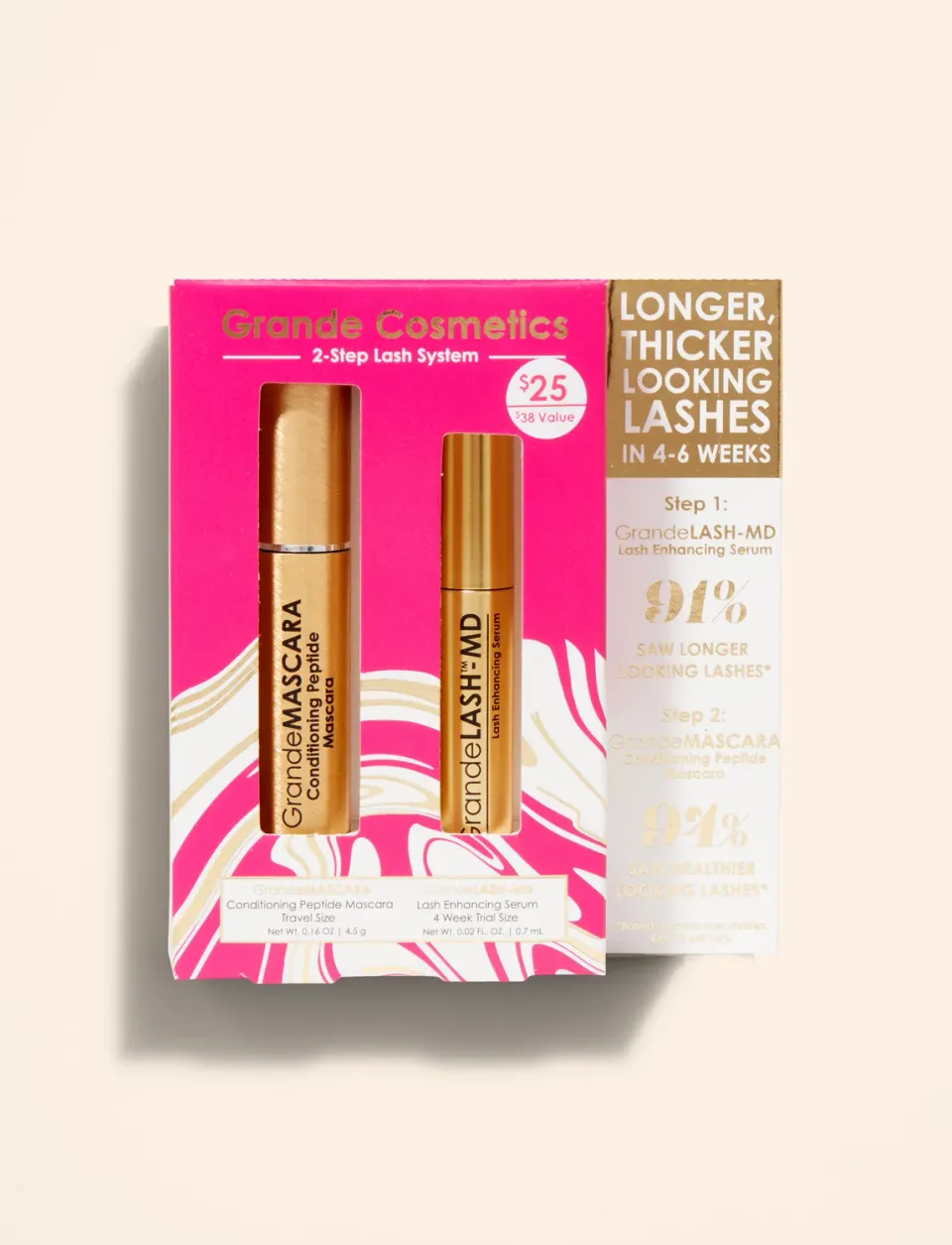 GRANDE Cosmetics 2-Step Lash System Wimpernset Serum Mascara