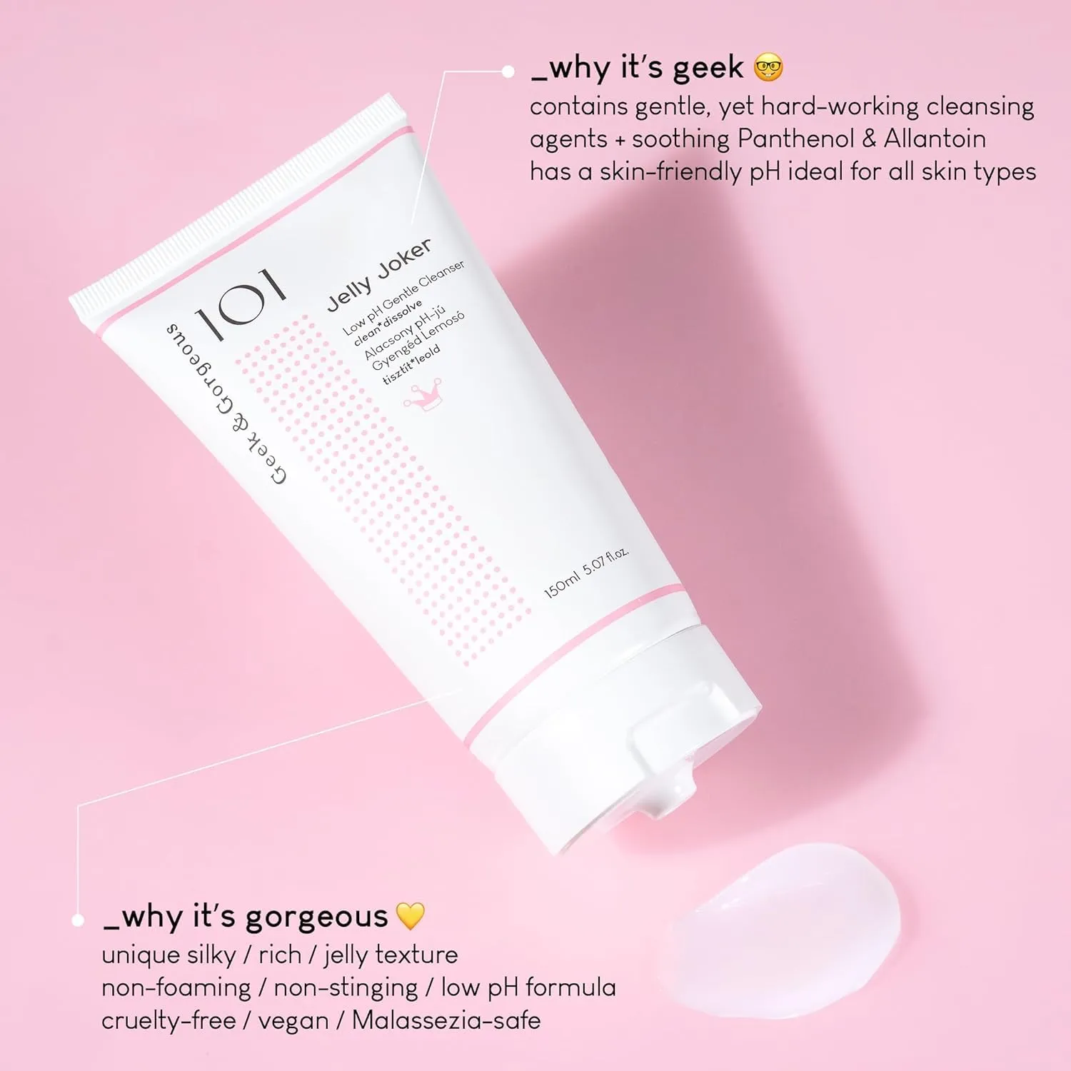 Geek & Gorgeous Jelly Joker Gel Gesichtsreiniger 150ml sanft