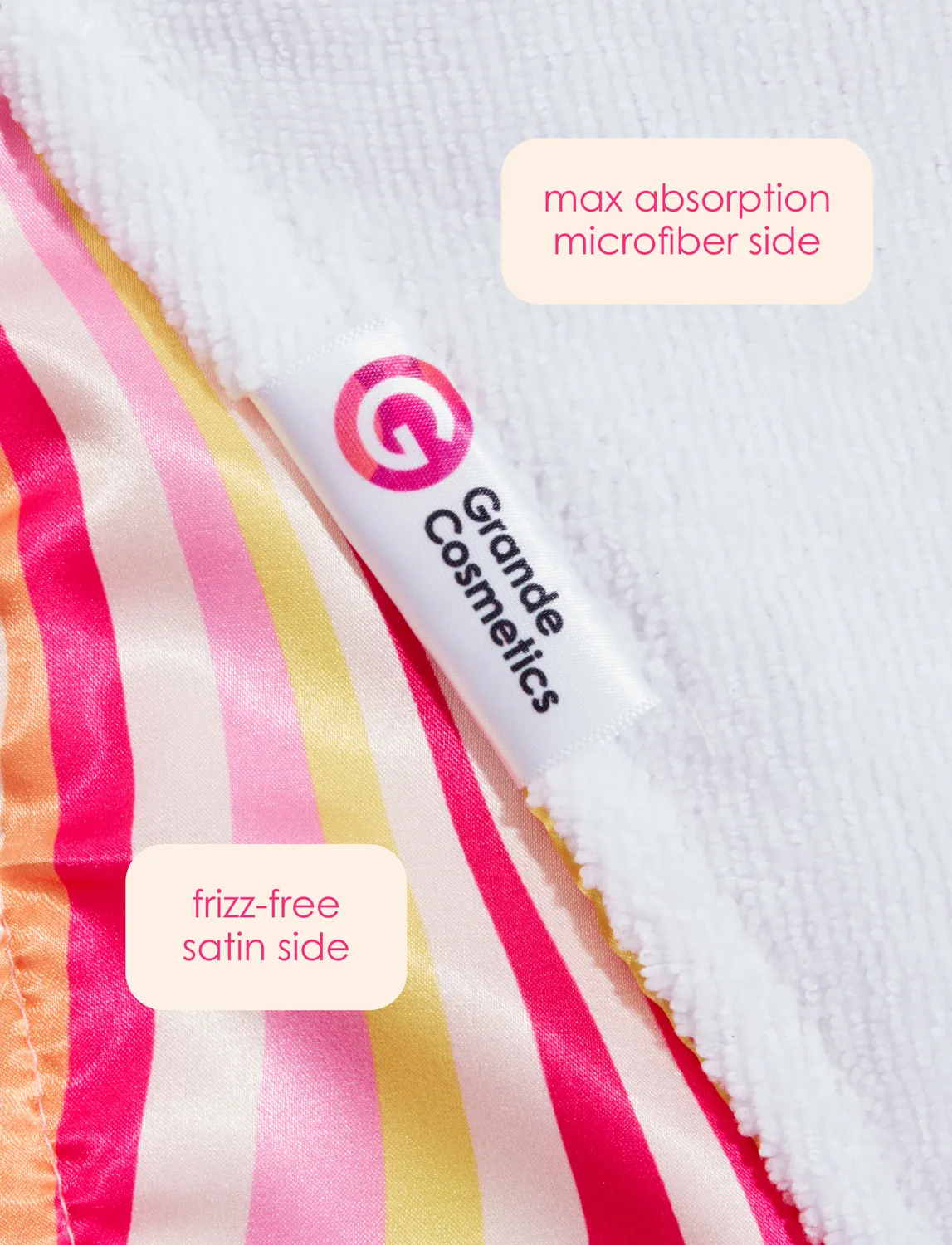 Grande Cosmetics GrandeHAIR Haarturban Mikrofaser und Satin