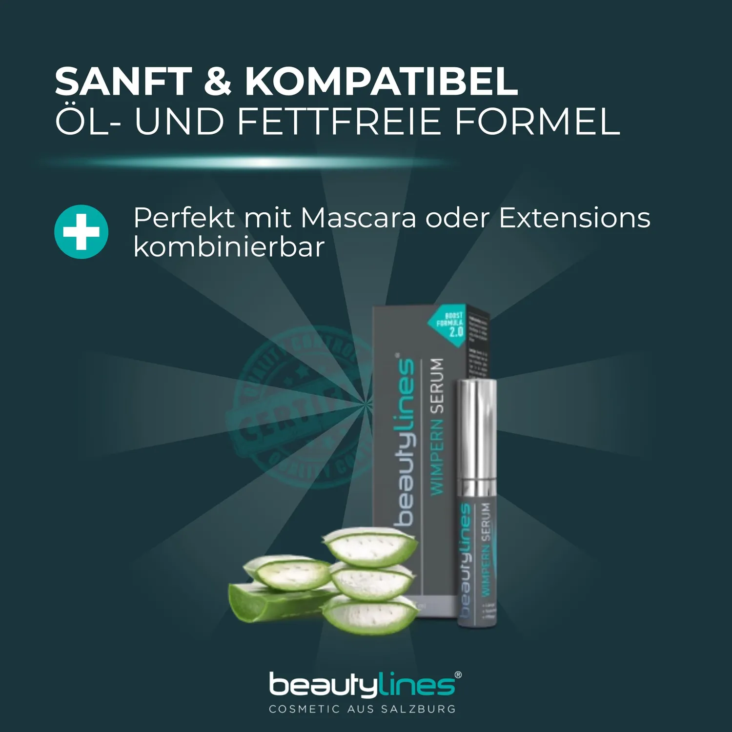 Beautylines Wimpern Serum Boost 2.0 Wimpernserum 3 ml Aloe