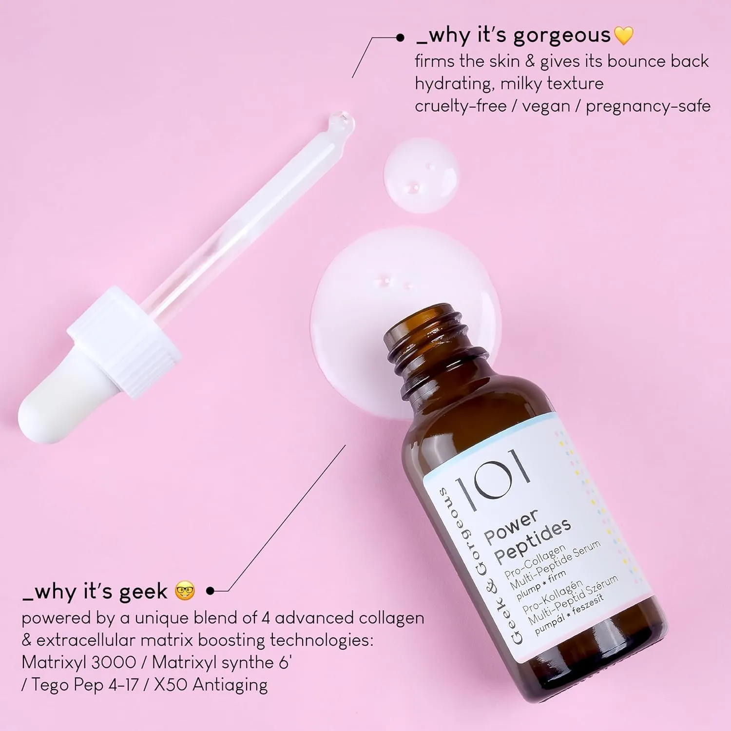 Geek & Gorgeous Power Peptides Serum 30 ml Kollagen-Boost