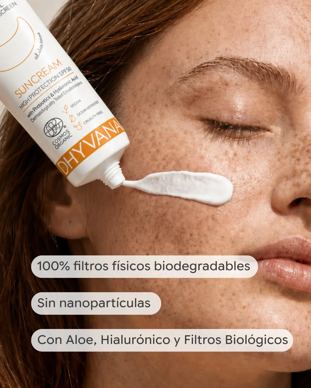 Dhyvana SPF50 SUN Sonnencreme ohne Farbe mineralisch sensibel