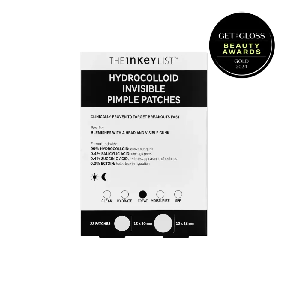 The INKEY List Hydrocolloid Invisible Pimple Patches 22 Stück Salicylsäure