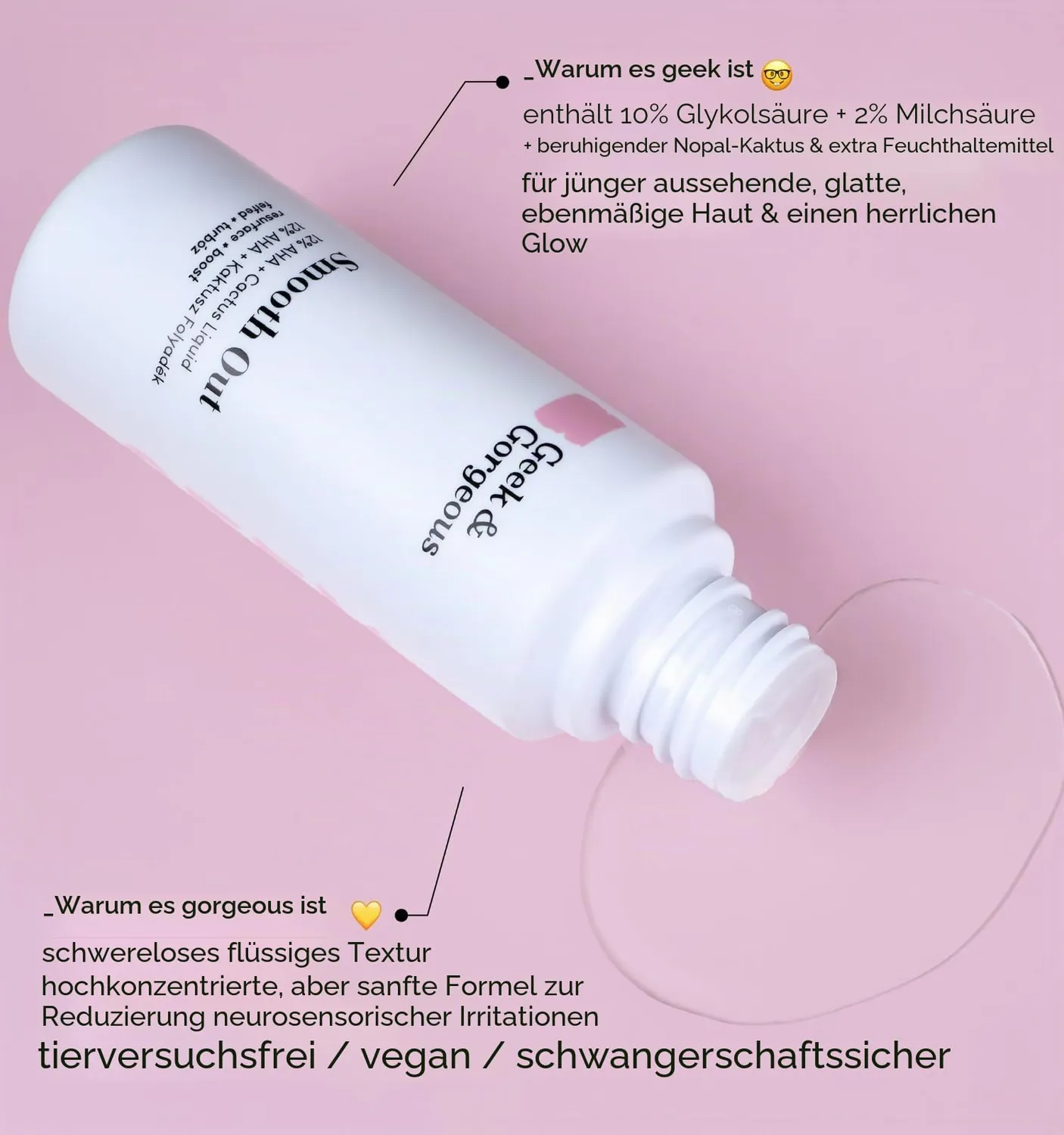 Geek & Gorgeous Smooth Out 12% AHA Peeling 30ml Glykolsäure